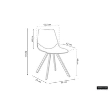 Chaise Oslo — PU cognac