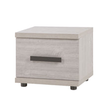 Chevet Margot 1 tiroir, décor VALONIA chêne gris clair, pieds anthracite 