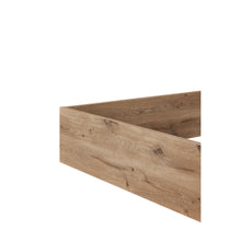 Détail du cadre de lit Tanya CANYON OAK : décor chêne naturel avec veinage prononcé