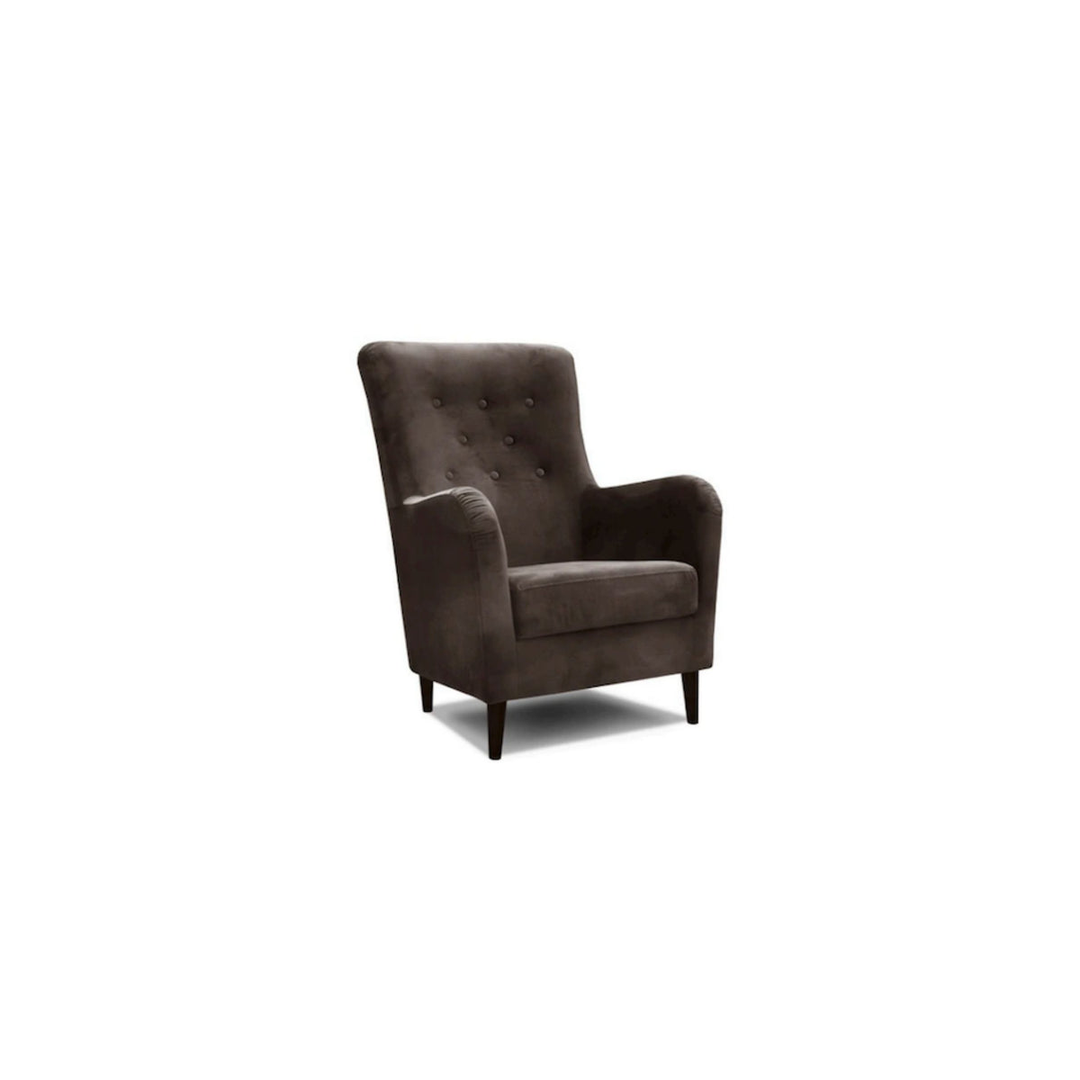 Fauteuil bergère Walther capitonné — Velours