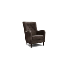 Fauteuil bergère Walther capitonné — Velours
