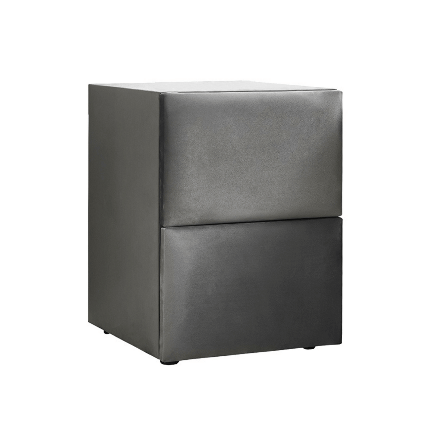 Lit Clara Gris — Boxspring velours à coffres