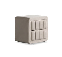 Lit Mabel — Boxspring beige, coffre & bout de lit inclus