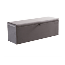 Lit Sydney Gris — Boxspring Chesterfield à coffres