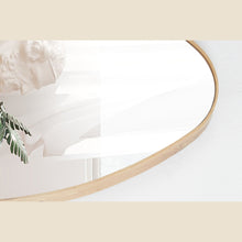 Miroir Romi — Forme galet, chêne vieilli