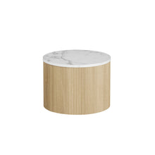 Set de 2 tables basses Rowan — Décor marbre beige