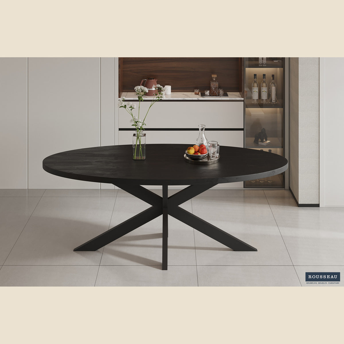 Table Alexa — Bois de manguier, ovale 200 cm