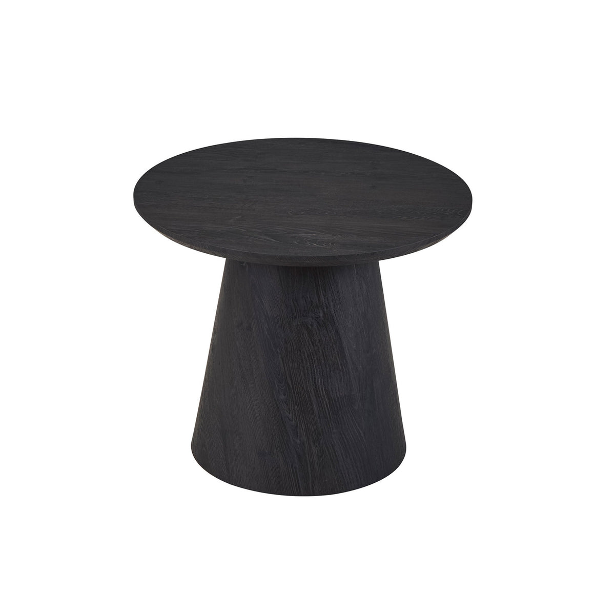 Table d'appoint Miklos — 60 cm ronde, décor brun foncé