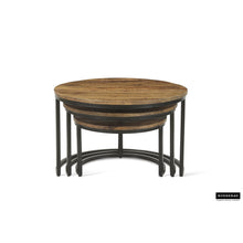 Tables basses Arnod — Set de 3, bois de manguier