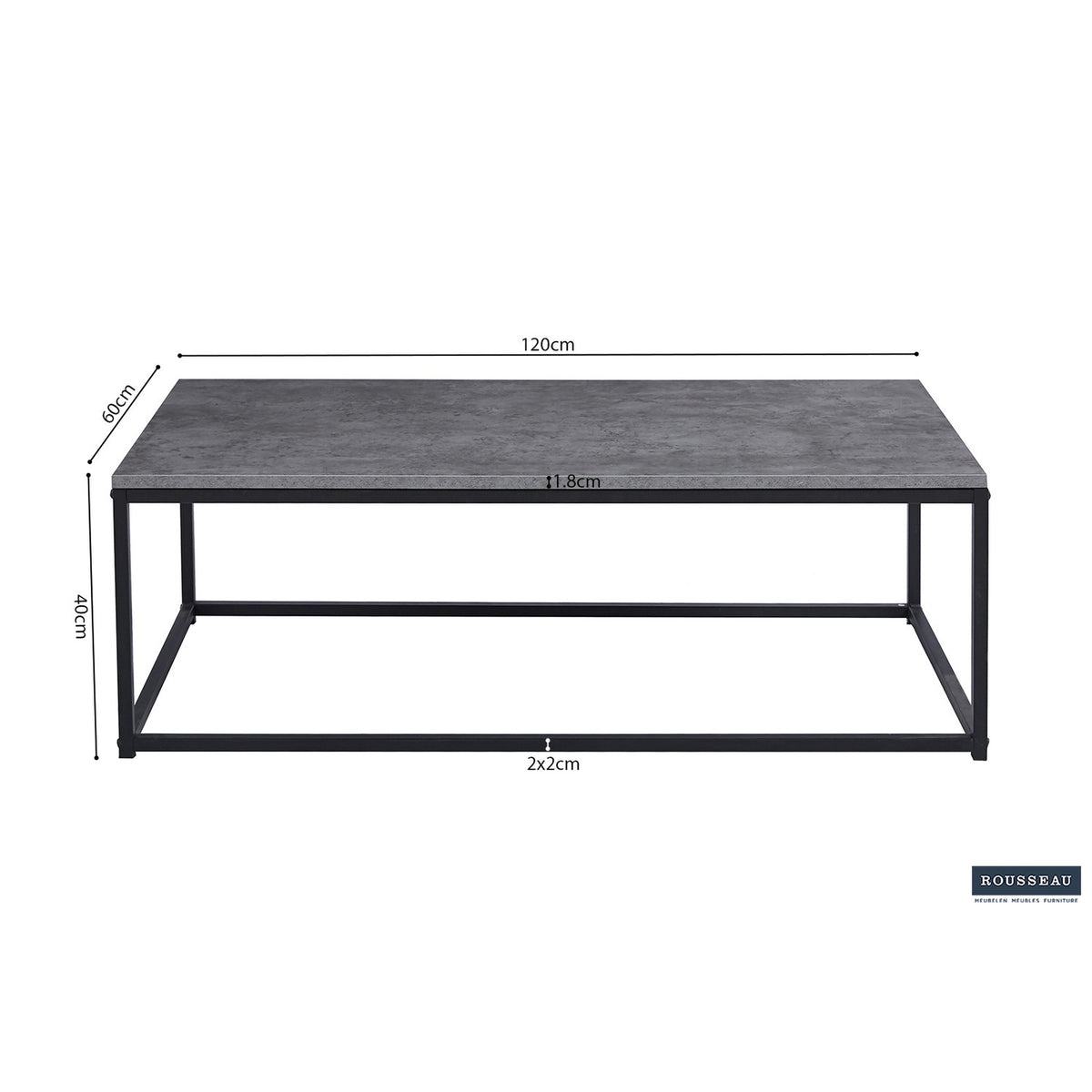 Table basse Dallas — Décor pierre ou marbre