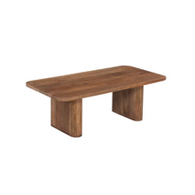 Table basse Jean — Manguier, pieds cannelés