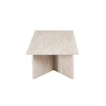 Table basse Litar — Effet travertin ou chêne