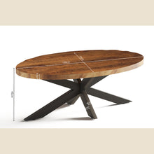 Table basse Madeira — Ovale, bois de manguier