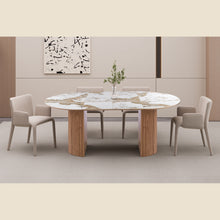 Table extensible Evora — Pierre brillante, 120-200 cm