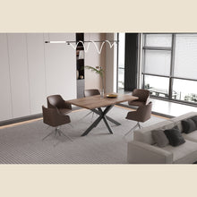 Table extensible Kos — 160-200 cm, décor bois brun