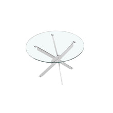 Table Lasi — Verre trempé, pieds chromés