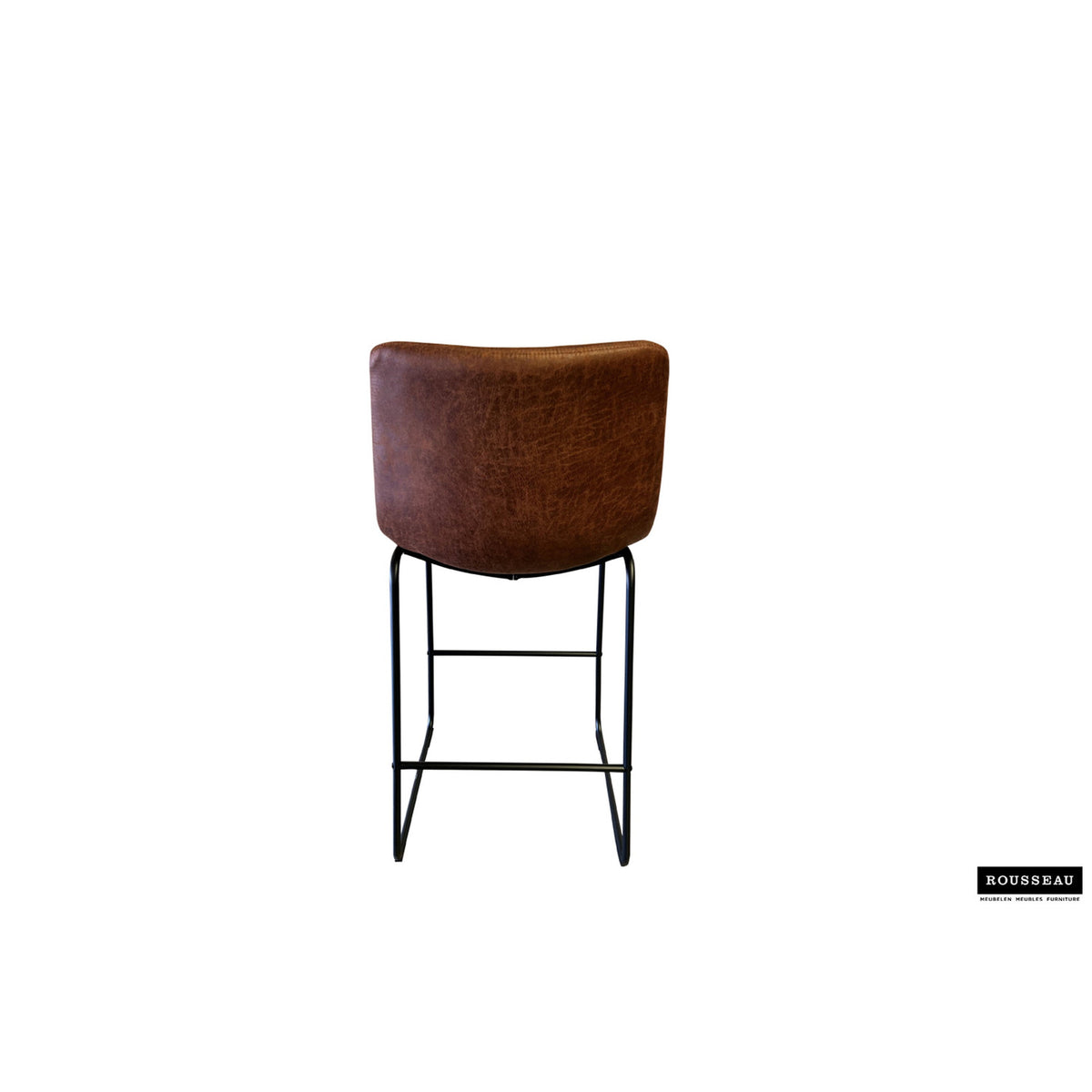Tabouret de bar Mancia — PU cognac
