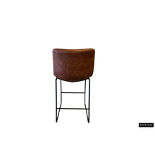 Tabouret de bar Mancia — PU cognac