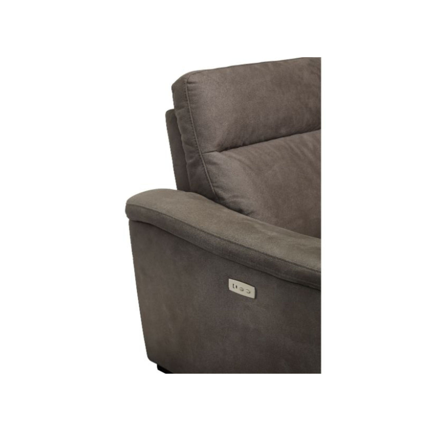 Bouton de commande relax électrique encastré dans l'accoudoir — tissu Dark Grey