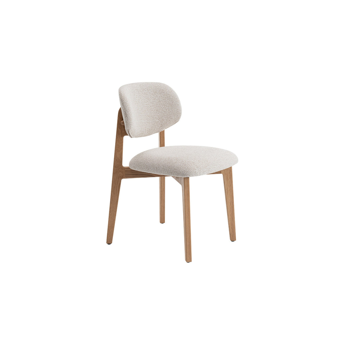 Chaise Carmen — Chêne massif et tissu