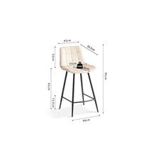 Chaise de comptoir Juta — Velours