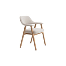 Chaise Coralie — Chêne massif et tissu
