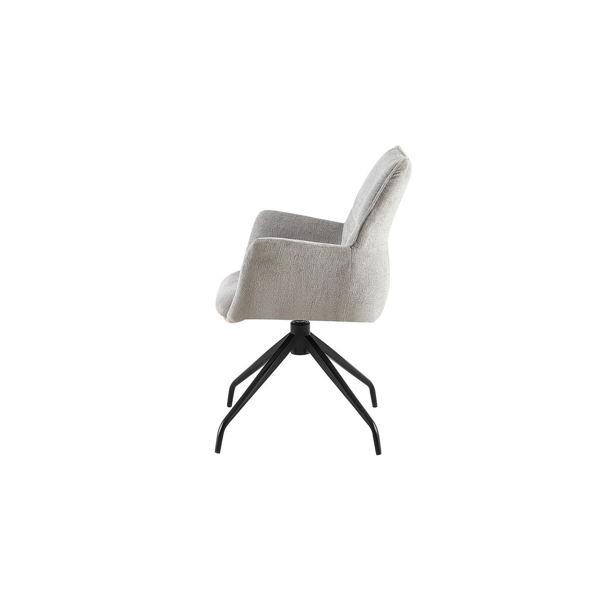 Chaise Lamor — Pivotante, tissu gris