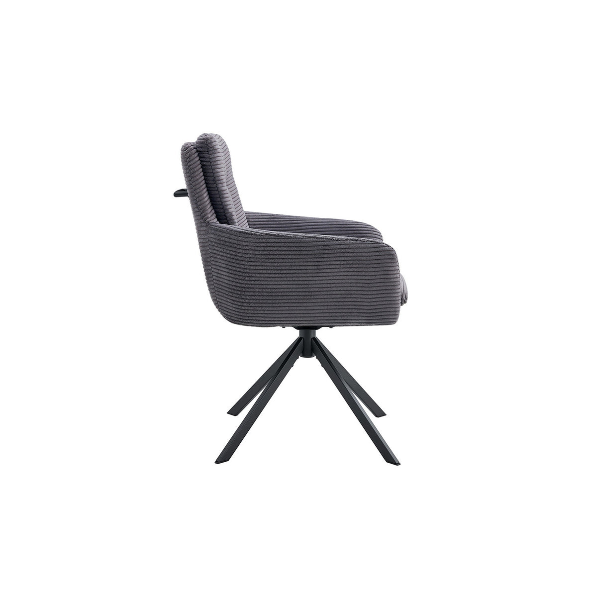 Chaise Luna — Velours côtelé, pivotante