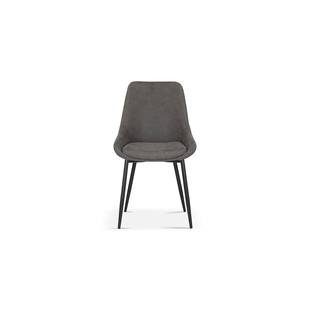Chaise Mirano — Simili cuir gris clair