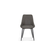 Chaise Mirano — Simili cuir gris clair