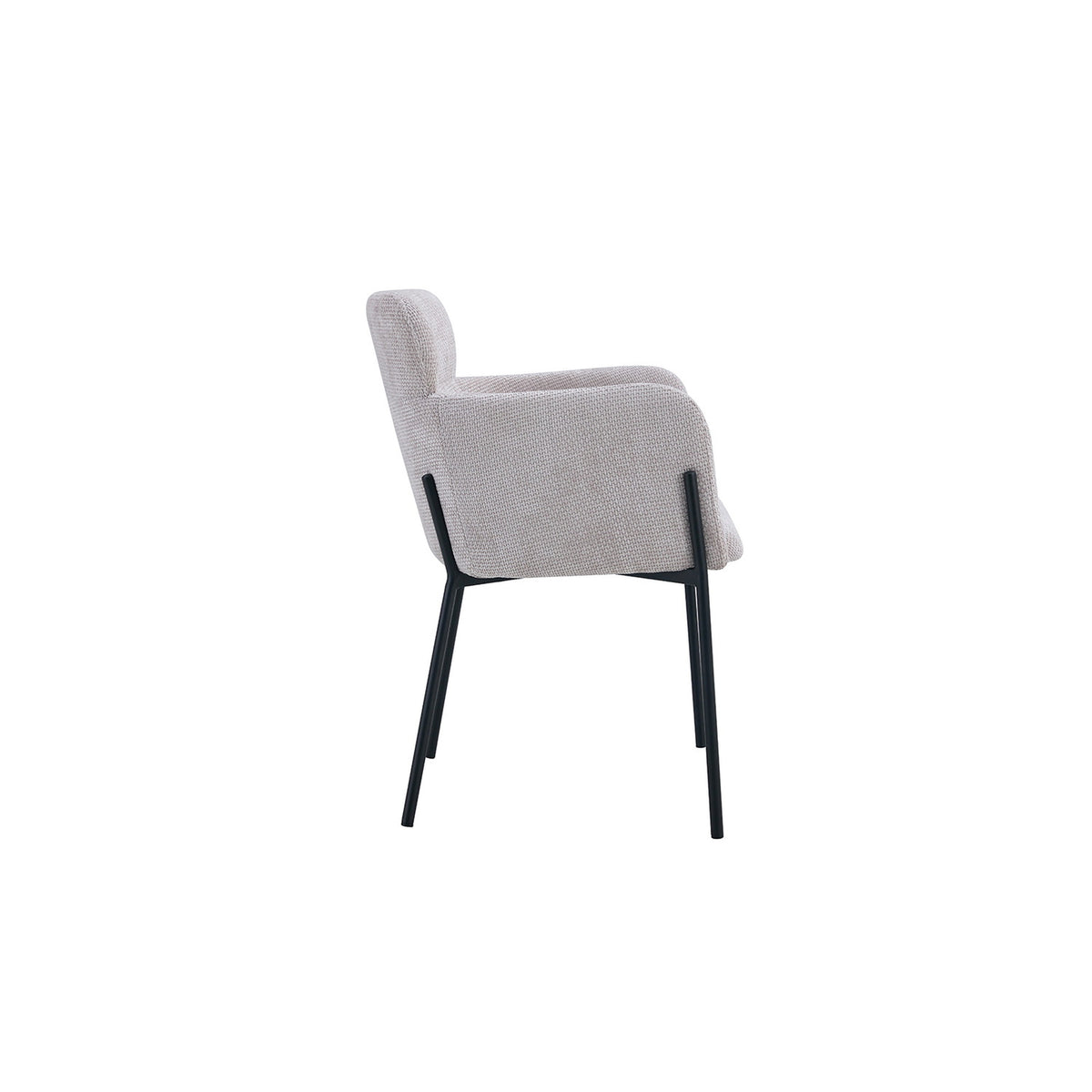 Chaise Naomi — Tissu, avec accoudoirs