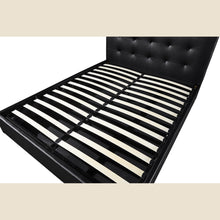 Lit coffre Porto 160x200 avec sommier — PU noir