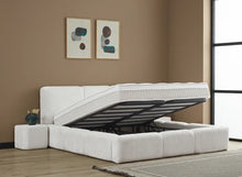 Lit Esila — Boxspring Japandi à coffres de rangement