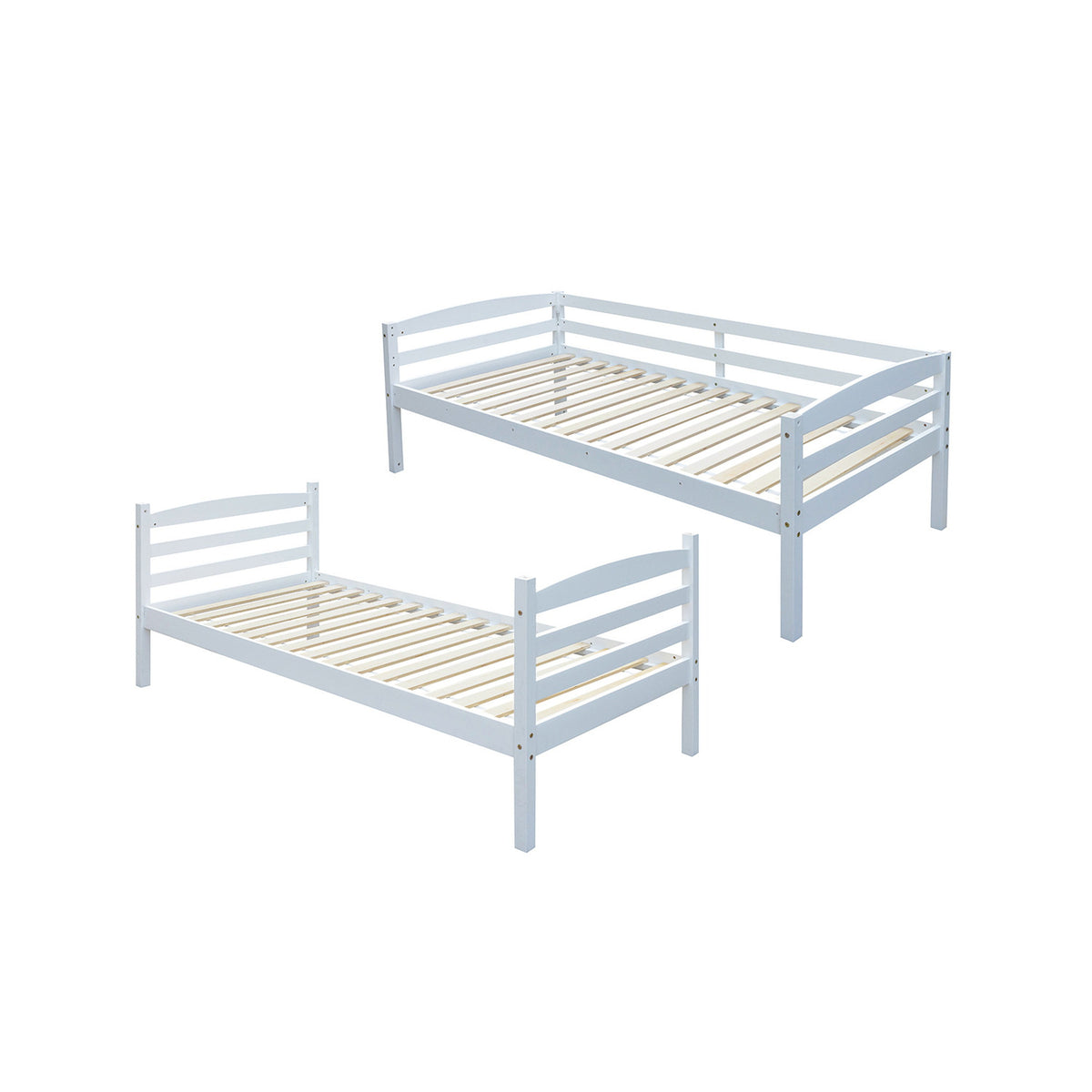 Lit superposé Roy 90x200 — Divisible, blanc