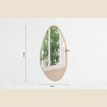Miroir Rana — Forme organique, chêne vieilli