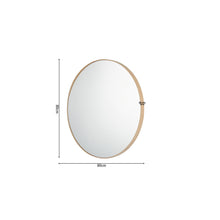 Miroir Ria — Rond, chêne vieilli