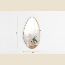 Miroir Romi — Forme galet, chêne vieilli
