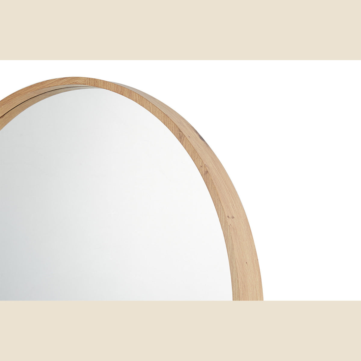Miroir Roxy — Rond, chêne vieilli