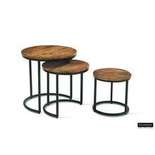 Table d'appoint Plano — Set de 3, bois de manguier