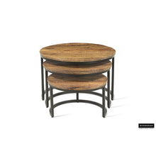 Tables basses Arnod — Set de 3, bois de manguier
