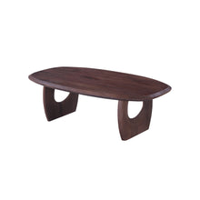 Table basse Braga — Ovale, bois de manguier massif
