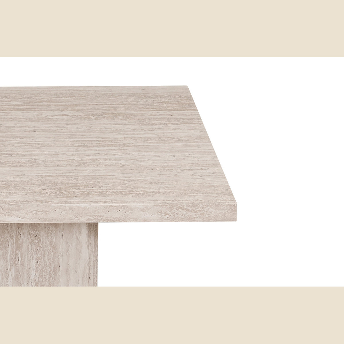 Table basse Litar — Effet travertin ou chêne
