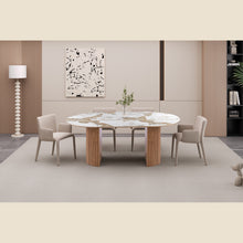 Table extensible Evora — Pierre brillante, 120-200 cm