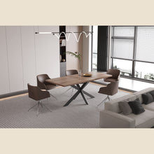 Table extensible Kos — 160-200 cm, décor bois brun