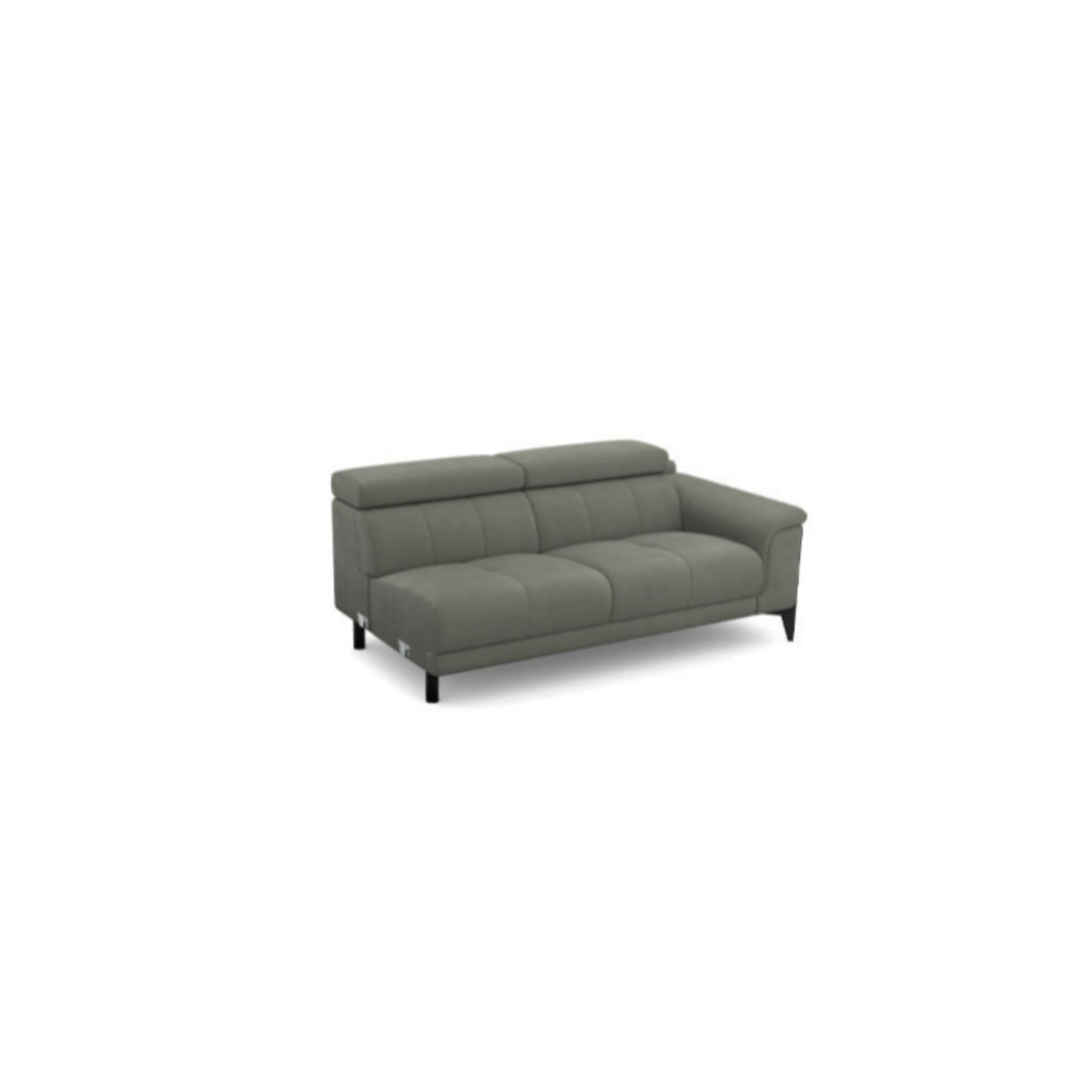 Salon d'angle modulaire Amira — Gris clair chiné