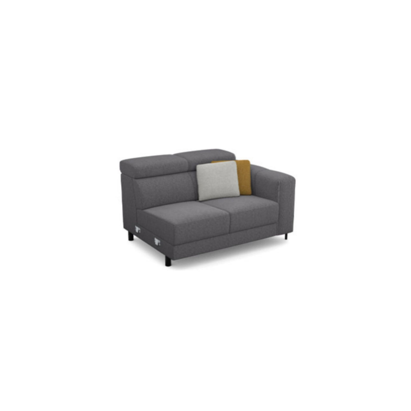 Salon d'angle modulaire Arkon — Gris chiné