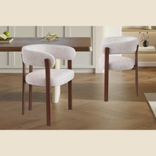 Chaise avec accoudoirs Julia — Tissu chiné