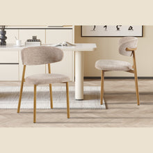 Chaise Coco — Tissu chiné, pied naturel, noyer ou gris
