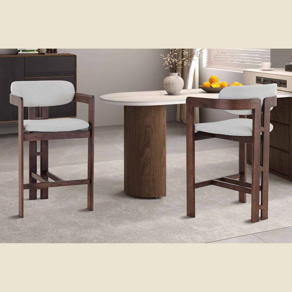 Chaise de comptoir Camille — Frêne massif