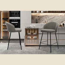 Chaise de comptoir June — Bouclé